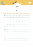 Vorschau - Arbeitsblätter - Buchstabe T Arbeitsblatt | Grundschrift - Seite 2