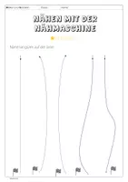 Vorschau - Arbeitsblätter - Nähübungen Level 1 - Nähmaschine - Deckblatt