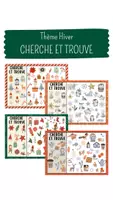 Aperçu - Apprentissages en autonomie - 4x Cherche et Trouve sur le thème de l'Hiver, des animaux polaires et de Noël - Page de couverture
