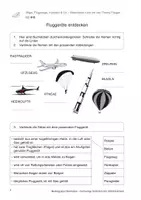 Vorschau - Stundenentwürfe - Vögel, Flugzeuge, Insekten & Co. – Materialien rund um das Thema Fliegen - Deckblatt