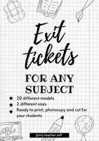 Vista previa - Evaluación - Exit tickets for any subject - 20 models - Portada