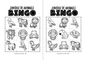 Vista previa - Juegos / Gamificación - Bingo de Sonidos de Animales - Reconocimiento Auditivo - página 3