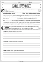 Vorschau - Arbeitsblätter - Halloween - Sachtext und Aufgaben zum Textverständnis (Text, Arbeitsblätter, Lösungen) - Seite 2