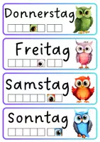 Vorschau - Präsentationen/Tafelbilder - Eulen Kalender Tafelkalender Klassenraum - Seite 2