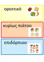 Προεπισκόπηση - Φύλλα εργασίας - Ενότητα "Στο Εστιατόριο" - Φαγητά και Ποτά - Σελίδα 1
