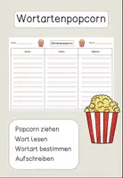 Vorschau - Arbeitsblätter - Wortartenpopcorn - Deckblatt