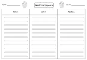 Vorschau - Arbeitsblätter - Wortartenpopcorn - Seite 2
