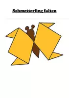 Vorschau - Mal- und Bastelvorlagen - Anleitung zum Schmetterling falten - Deckblatt