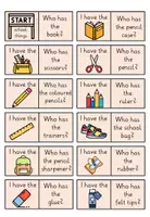 Vorschau - Spiele - Lesespiel school things / Schulsachen - Englisch - Deckblatt
