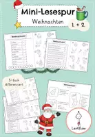 Vorschau - Arbeitsblätter - Lesetraining Weihnachten, Winter Mini-Lesespur | Kl. 1 + 2 - Deckblatt