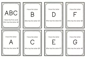 Vorschau - Spiele - I have ... Who has ...? - alphabet - Seite 1