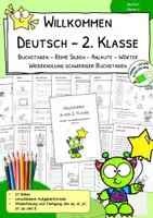 Vorschau - Arbeitsblätter - Deutsch - Willkommen in Klasse 2 - Wiederholung Klasse 1 - Deckblatt