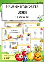 Vorschau - Stationenlernen - Häufigkeitswörter lesen | Lesekartei mit 220 Wörtern, Lesepass & Stickern | Leseflüssigkeit fördern | Klasse 2–4 - Deckblatt