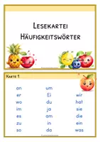 Vorschau - Stationenlernen - Häufigkeitswörter lesen | Lesekartei mit 220 Wörtern, Lesepass & Stickern | Leseflüssigkeit fördern | Klasse 2–4 - Seite 2