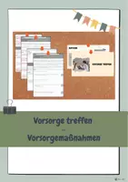 Vorschau - Arbeitsblätter - Vorsorge treffen - Vorsorgemaßnahmen - Deckblatt