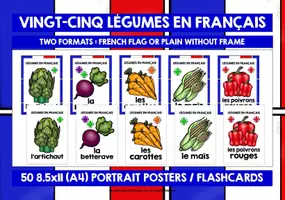 Vorschau - Poster - FRENCH FRUITS & VEGETABLES FLASHCARDS / POSTERS MINI-BUNDLE - Seite 1