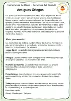 Vista previa - Manualidades / Dibujos para colorear - Antiguos Griegos - Marionetas de Dedo - Personas del Pasado - Historia - página 1