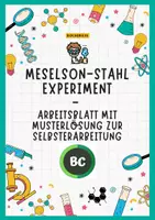 Vorschau - Arbeitsblätter - Meselson-Stahl-Experiment - Arbeitsblatt mit Musterlösung - Deckblatt