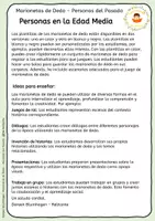 Vista previa - Manualidades / Dibujos para colorear - Edad Media - Marionetas de Dedo - Personas del Pasado - página 1