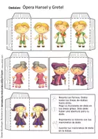 Vista previa - Manualidades / Dibujos para colorear - Òpera Hansel y Gretel - Engelbert Humperdinck Tideres de dedo para la clase de música - página 3