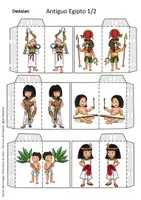 Vista previa - Manualidades / Dibujos para colorear - Antiguo Egipto - Marionetas de Dedo - Personas del Pasado - página 2
