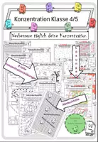 Vorschau - Arbeitsblätter - Besser konzentrieren in Klasse 4 und 5, mit Lösungen - Deckblatt