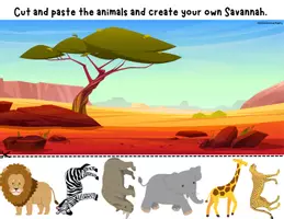 Vista previa - Hojas de trabajo - Wild animals Vocabulary/ Animales Salvajes Vocabulario - página 1
