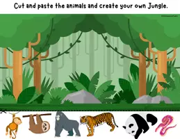 Vista previa - Hojas de trabajo - Wild animals Vocabulary/ Animales Salvajes Vocabulario - página 2