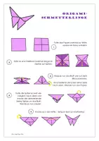 Vorschau - Mal- und Bastelvorlagen - Anleitung zum Origami Schmetterling falten - Seite 1