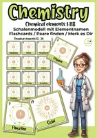 Vorschau - Stationenlernen - Englisch: Schalenmodell | Chemie bilingual | Paare finden - Seite 1