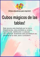 Vista previa - Hojas de trabajo - Cubos mágicos de las tablas - página 1