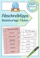 Vorschau - Mal- und Bastelvorlagen - Bastelvorlage: Abschreibtipps-Fächer - Deckblatt