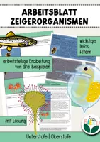 Vorschau - Arbeitsblätter - Arbeitsblatt Zeigerorganismen Bioindikatoren Ökologie Toleranz - Deckblatt