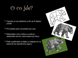 Náhled - umění - krok za krokem: Zentangle šablony zvířat (včetně 6 šablon) - boční 3