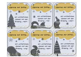 Vorschau - Spiele - Winterliches Wortartenüben: Nomen, Verben, Adjektive (Stop and swap) - Seite 2
