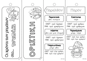 Προεπισκόπηση - Flashcards - Μπρελόκ με τους χρόνους των ρημάτων - Εξώφυλλο