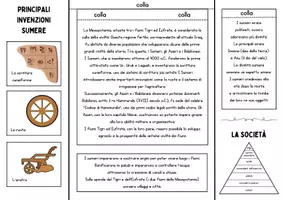 anteprima - Esercizi - Lapbook Sumeri per la classe quarta - Pagina 1