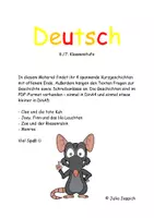 Vorschau - Arbeitsblätter - Spannende Kurzgeschichten mit offenem Ende Klasse 5/6/7 - Deckblatt