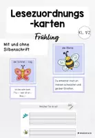 Vorschau - Arbeitsblätter - Lesezuordnungskarten Frühling Leseverstehen Klasse 1/2 - Deckblatt