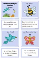 Vorschau - Arbeitsblätter - Lesezuordnungskarten Frühling Leseverstehen Klasse 1/2 - Seite 3