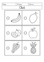 Vorschau - Arbeitsblätter - Obst & Gemüse - Artikel zuordnen - Seite 1