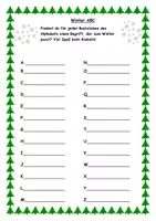 Vorschau - Spiele - Winter ABC -Buchstabenrätsel für die Grundschule - Deckblatt