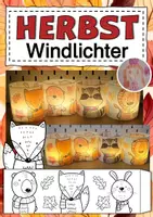 Vorschau - Mal- und Bastelvorlagen - Windlichter Herbst - Deckblatt