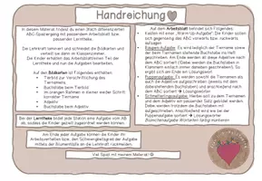 Vorschau - Arbeitsblätter - ABC-Spaziergang (inkl. AB bzw. Lerntheke) - Seite 1