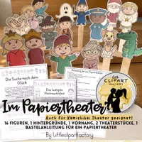 Vorschau - Spiele - Theaterfiguren zum Basteln inkl. Theaterstücken, Bastelanleitung, Kamishibai geeignet - Seite 1