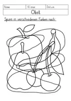 Vorschau - Arbeitsblätter - Visuelle Wahrnehmung mit Obst: Form, Schatten & Hälften - Deckblatt