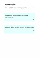 Vorschau - Test - DTB B2 - 30 Aufgaben: Mündliche Prüfung Teil 2 - Deckblatt