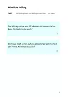Vorschau - Test - DTB B2 - 30 Aufgaben: Mündliche Prüfung Teil 2 - Seite 1