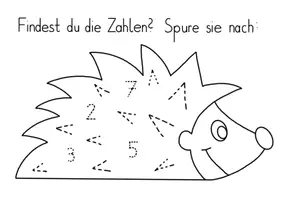 Vorschau - Arbeitsblätter - Zahlen-Igel - Deckblatt