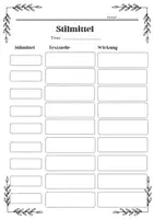 Vorschau - Arbeitsblätter - Stilmittel_Textanalyse_Tabelle_Blanko - Deckblatt